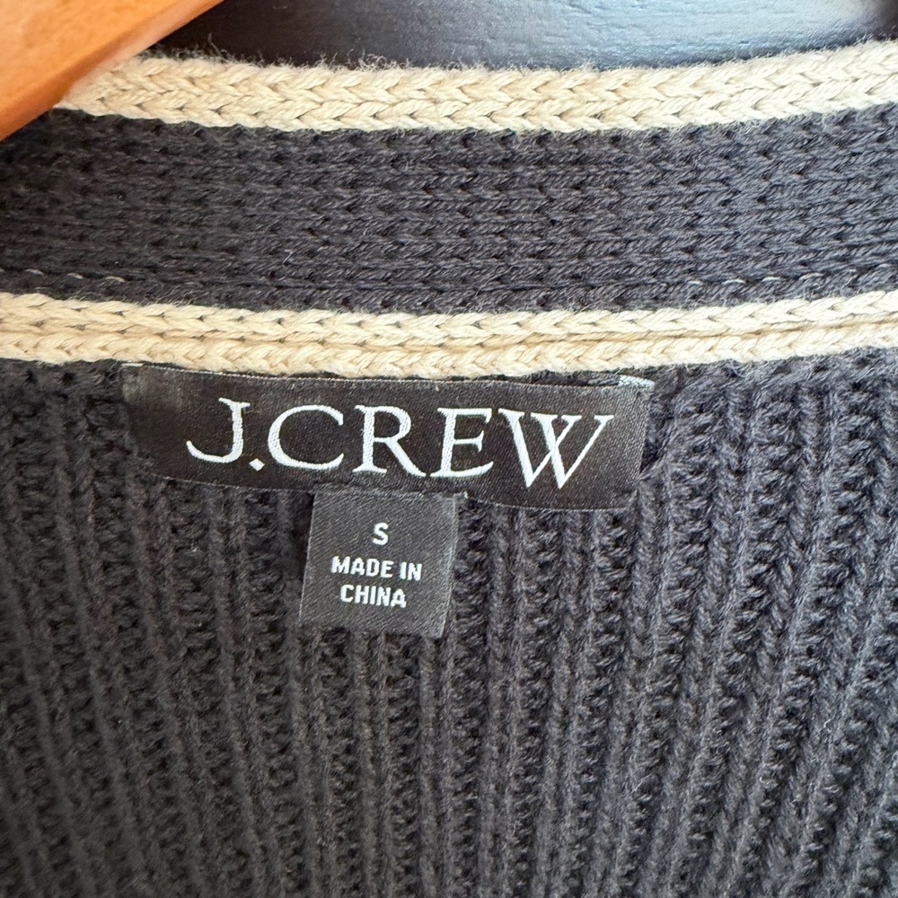 J. Crew Black Sweater with Tan Accents - Picture 3 of 3